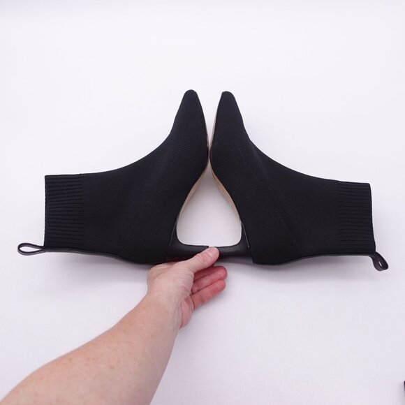 Andre Assous Women's Winter Knit Heeled Ankle Boots Size 6M Black - Picture 4 of 8